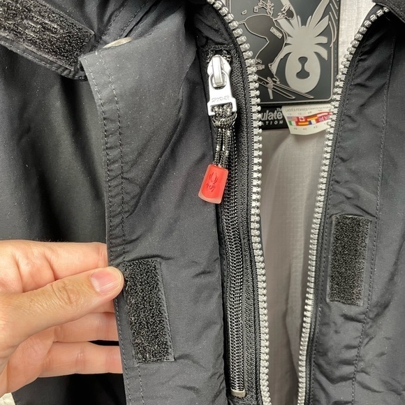 SPYDER Waterproof Insulated Ski/Snow XT 5000mm Moto Style Jacket Size 10 - Picture 10 of 10
